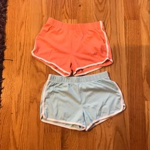 Baby blue and orange shorts size 10/12